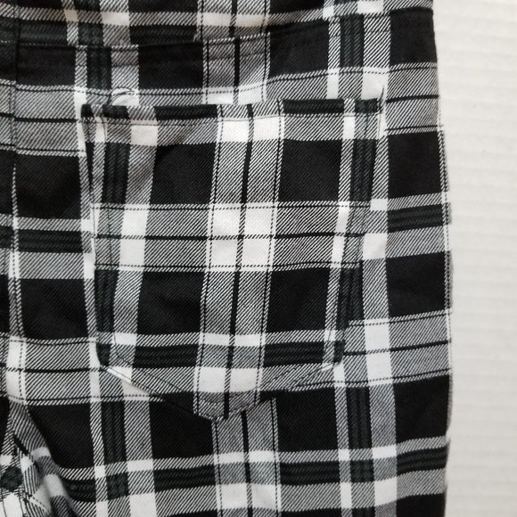 Almost Famous pants 0 plaid check gingham bell bottom flare boho hippie retro - Picture 10 of 16